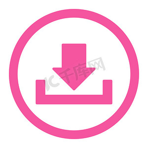 下载扁平的粉红色圆形光栅图标