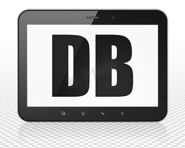 股票市场指数概念： Tablet Pc 计算机与 DB 上显示