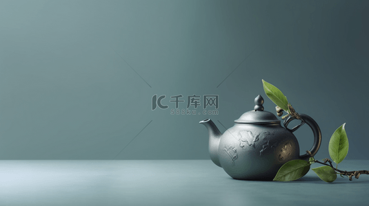 简约中国风茶壶背景