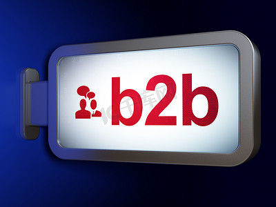 经营理念：B2b 和商务会议广告牌背景