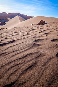 月亮山谷摄影照片_Valle de la Luna 的沙丘，智利圣佩德罗德阿塔卡马