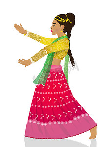 跳宝莱坞印度舞的女孩