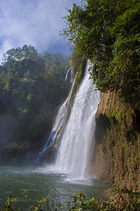 Thi Lo Su Water Fall.beautiful 瀑布在泰国达省