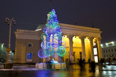 共青团摄影照片_莫斯科，圣诞树