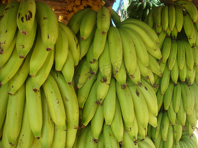 蔬菜摊摄影照片_斯里兰卡水果和蔬菜摊上的香蕉