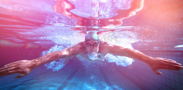 做自己的对手摄影照片_适合游泳运动员自己训练