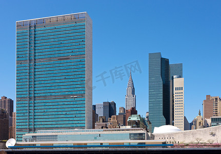 有联合国大厦的纽约