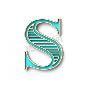 经典老式字体 Letter S 3D