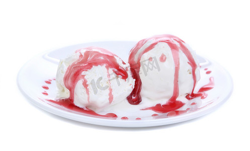 冰淇淋与红糖浆的拼贴