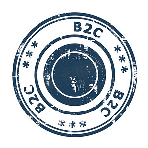 B2C 概念邮票