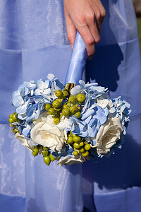 蓝色花束伴娘
