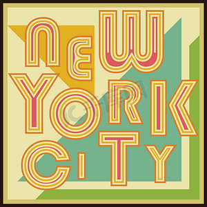 时尚矢量海报摄影照片_纽约市复古复古排版海报，T 恤印刷设计，矢量徽章贴花标签