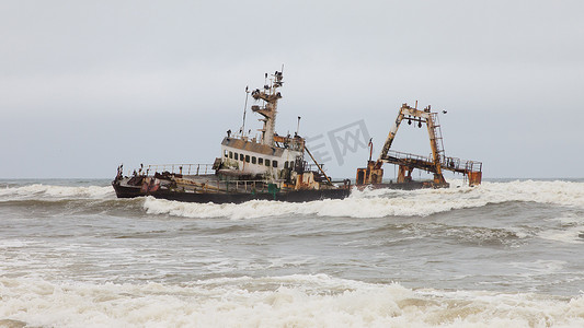 Zeila 沉船于 2008 年 8 月 25 日搁浅在纳米比亚
