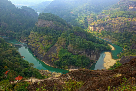 夏天小溪摄影照片_Canyon in Wuyishan Mountain, Fujian province, China