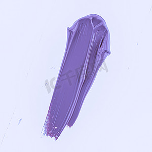 紫色笔触或化妆污迹特写、美容化妆品和口红质地