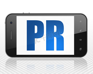 营销理念： 展示 PR 的智能手机