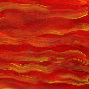 火火焰红色和黄色波浪水彩摘要
