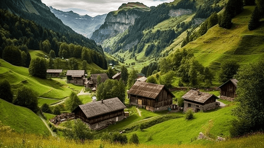 瑞士风光摄影照片_风景如画的瑞士风光
