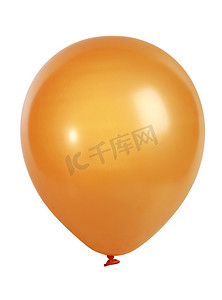 孤立在白色的橙色气球