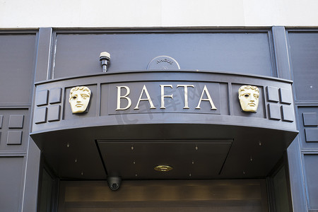 伦敦，英国-3 月 14 日： BAFTA 入口在皮卡迪利的细节。