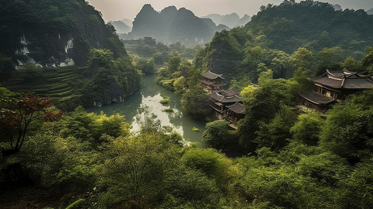 去旅行春季香山区龙胜温泉森林公园江底村青山公寓