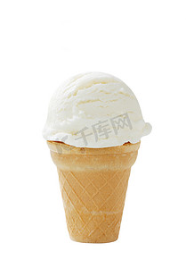 白色冰淇淋甜筒