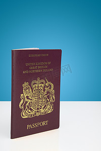 英国护照的特写