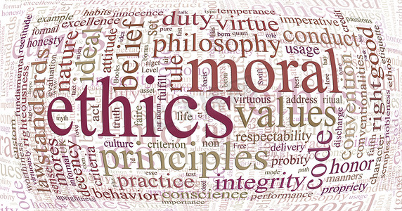 道德和原则词云