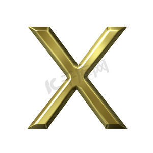 3d 金色字母 x