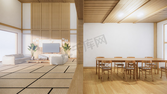 日本酒店摄影照片_场景多功能室创意，日式房间室内设计.3