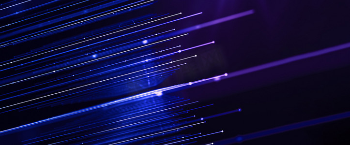 科技波点摄影照片_由点连接的全景 LED 灯，通过光纤快速概念数据通信连接