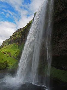 著名的冰岛瀑布 Seljalandsfoss