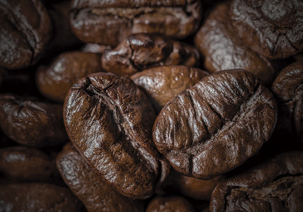 宏观咖啡豆纹理背景
