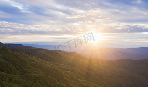 Phu Langka National 风景山日出云蓝天