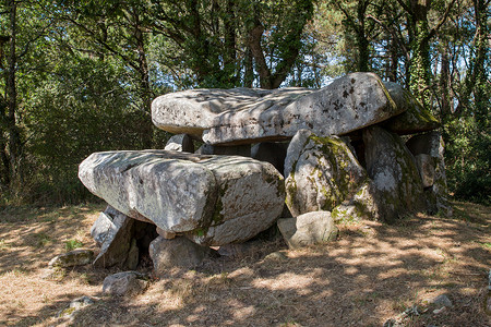 布列塔尼卡纳克附近 Roch-Feutet 的支石墓