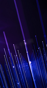 科技波点摄影照片_LED 灯由点连接，通过光纤快速概念数据通信连接。
