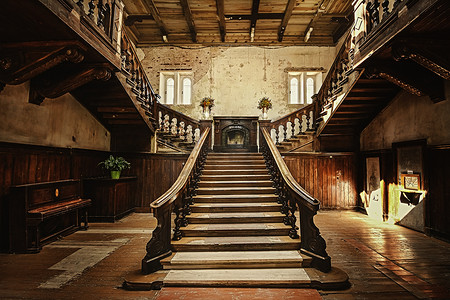 废弃宫殿的楼梯
