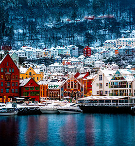 港湾摄影照片_卑尔根市在挪威