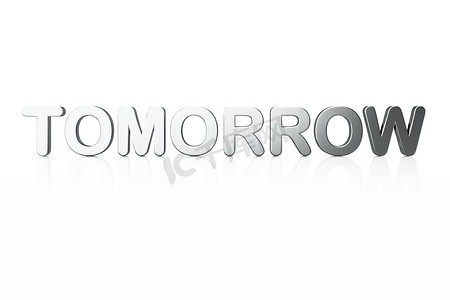 明天摄影照片_时间轴概念： 3d 字明天