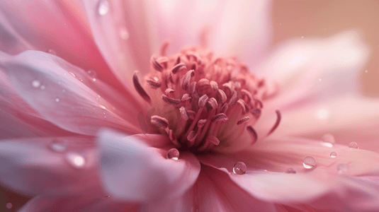 风中的花瓣摄影照片_粉色花朵花瓣花蕊特写插画