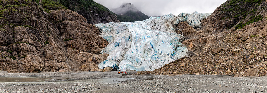 冰川壁纸摄影照片_阿拉斯加戴维森冰川全景