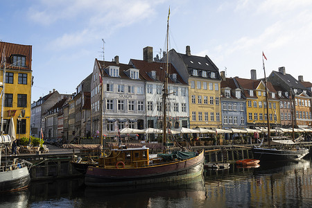 古船摄影照片_丹麦哥本哈根新港古港