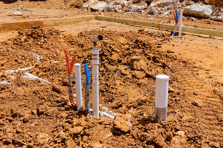 建筑工地卫生系统水PVC塑料管管道铺设线