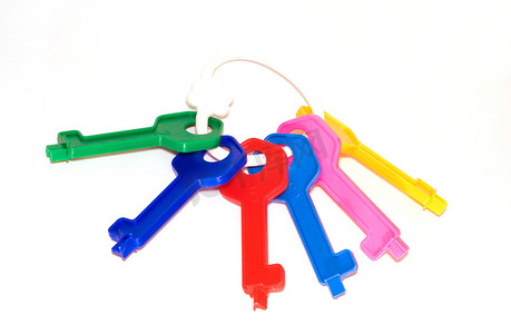 捆玩具多彩多姿的钥匙