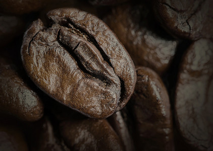 宏观咖啡豆纹理背景