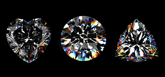 3d 圆形明亮式切割钻石