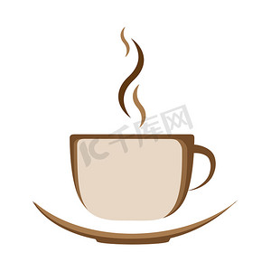 热咖啡杯子矢量图