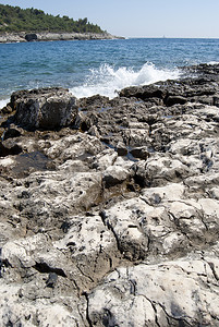 克罗地亚的岩石海岸