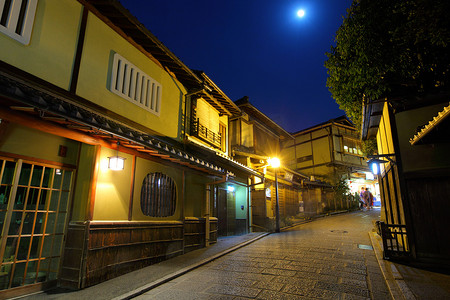 日式房屋摄影照片_京都的传统日式房屋