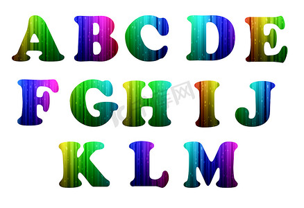 A-M 彩色计算机字母表